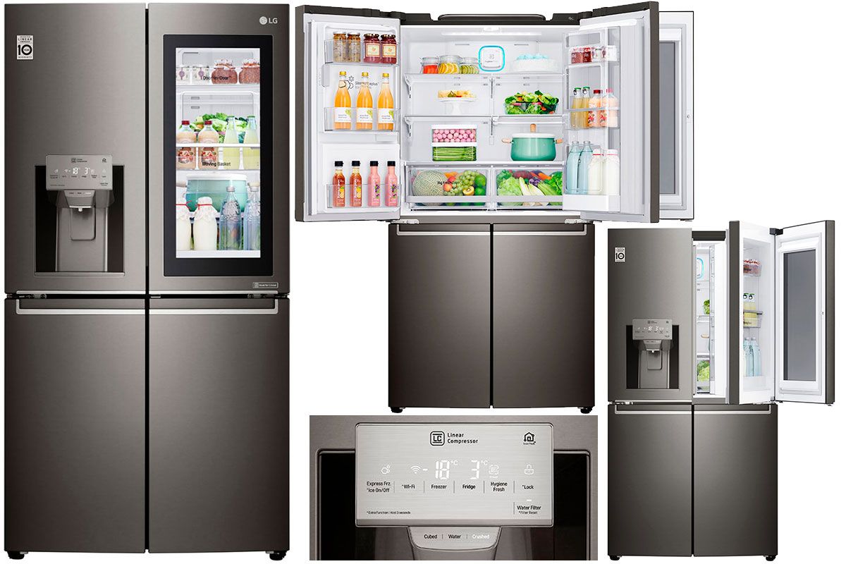 Топ холодильников цена качество 2024. Холодильник многодверный LG instaview gr-x24ftksb. Холодильник LG x24ftksb. Многокамерный холодильник LG gr-x 24 FTKSB. Холодильник LG lsr100.